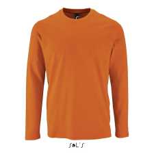 SOL'S Imperial LSL Men - hosszú ujjú póló (orange, S) munkaruha