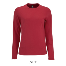 SOL'S Imperial LSL Women - hosszú ujjú póló (red, L) munkaruha