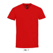 SOL'S Imperial V Men - v-nyakú póló (red, L) munkaruha