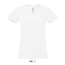 SOL'S Imperial V Women - v-nyakú póló (white, L) munkaruha