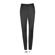 SOL'S Jared Women - szatén streccs nadrág (black, 46) munkaruha
