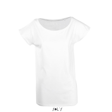 SOL'S Marylin - női rövid ujjú hosszú kimonó póló (white, M)