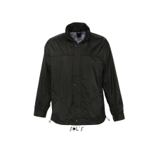 SOL'S Mistral - jersey bélelt víztaszító széldzseki (black, L) munkaruha