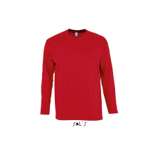 SOL'S Monarch - férfi környakú hosszú ujjú póló (red, XL) munkaruha