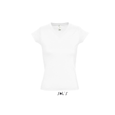 SOL'S Moon - női v-nyakú póló (white, 2XL) munkaruha