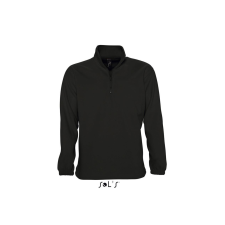 SOL'S Ness - gyapjú 1/4 zipzároszáros pulóver (black, M) munkaruha