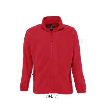 SOL'S North 100% Poliészter Unisex Zipp-Záras Pulóver (red, 3XL) munkaruha