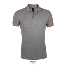 SOL'S Pasadena Men - galléros póló (grey/navy, 3XL)