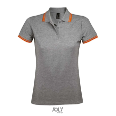 SOL'S Pasadena Women - galléros póló (grey/navy, L)