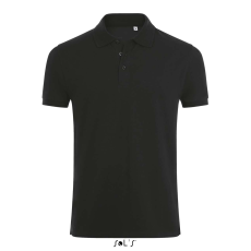SOL'S Phoenix Men - gyapjú-elasztán galléros póló (black, 2XL)