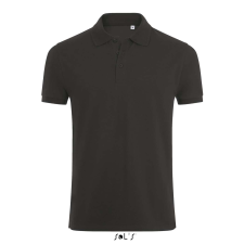 SOL'S Phoenix Men - gyapjú-elasztán galléros póló (charcoal melange, 2XL) munkaruha