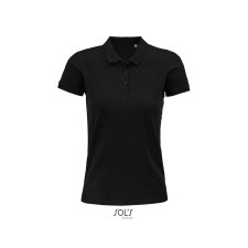 SOL'S Planet Women - galléros póló (black, S) munkaruha