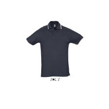 SOL'S Practice Men - galléros póló (navy/white, S) férfi póló