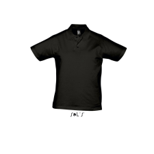 SOL'S Prescott Men - galléros póló (deep black, XL) munkaruha
