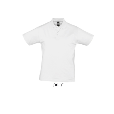 SOL'S Prescott Men - galléros póló (white, L) munkaruha