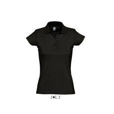 SOL'S Prescott Women - galléros póló (deep black, L)