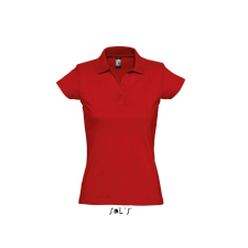 SOL'S Prescott Women - galléros póló (red, S) munkaruha