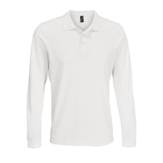SOL'S Prime LSL galléros hosszú ujjú póló (white, 2XL)
