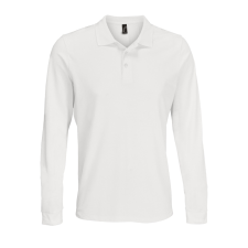SOL'S Prime LSL galléros hosszú ujjú póló (white, 3XL) munkaruha