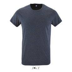SOL'S Regent Fit - férfi környakú testhezálló póló (heather denim, M)