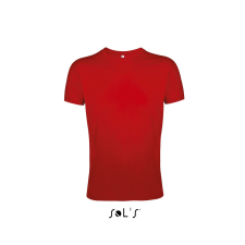 SOL'S Regent Fit - férfi környakú testhezálló póló (red, 2XL) munkaruha