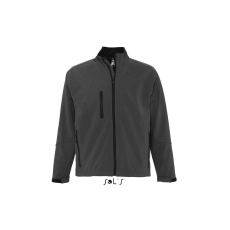 SOL'S Relax - férfi softshell zipzároszáros dzseki (charcoal, S)