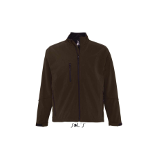 SOL'S Relax - férfi softshell zipzároszáros dzseki (dark chocolate, L)