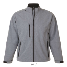 SOL'S Relax - férfi softshell zipzároszáros dzseki (grey melange, 3XL)