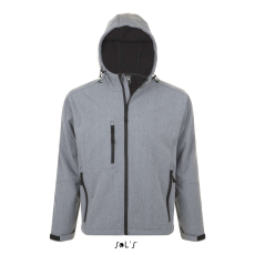SOL'S Replay Men - kapucnis softshell dzseki (grey melange, S)