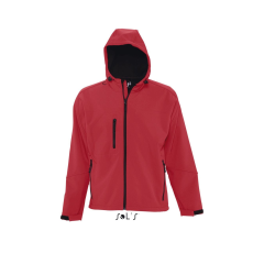 SOL'S Replay Men - kapucnis softshell dzseki (paprika, XL)