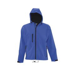 SOL'S Replay Men - kapucnis softshell dzseki (royal kék, S)