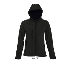 SOL'S Replay Women - kapucnis softshell dzseki (black, M)