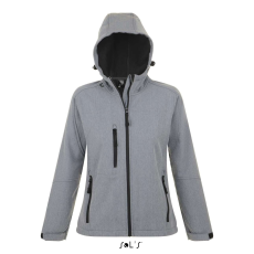 SOL'S Replay Women - kapucnis softshell dzseki (grey melange, S)