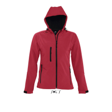 SOL'S Replay Women - kapucnis softshell dzseki (paprika, XL) munkaruha