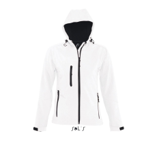 SOL'S Replay Women - kapucnis softshell dzseki (white, XL)