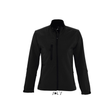 SOL'S Roxy -női softshell zipzároszáros dzseki (black, S)