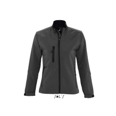 SOL'S Roxy -női softshell zipzároszáros dzseki (charcoal, 2XL)