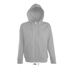 SOL'S Seven Men - pulóver bélelt kapucnival (grey melange, L)