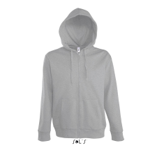 SOL'S Seven Men - pulóver bélelt kapucnival (grey melange, XL) munkaruha