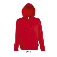 SOL'S Seven Men - pulóver bélelt kapucnival (red, M)