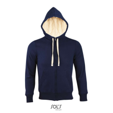 SOL'S Sherpa - unisex zipzáros pulóver sherpa béléssel (french navy, L)