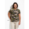 Sol\\\'s SOL'S CAMO (SO01188) nyári rövid ujjú terepmintás férfi póló, oldalvarrott testhez álló, 100% Pamut
