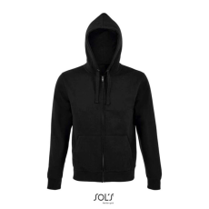 SOL'S SOL&- 039;S férfi cipzáros kapucnis pulóver SO03105, Black-M