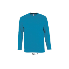 SOL'S SOL&- 039;S MONARCH férfi hosszú ujjú pamut póló SO11420, Aqua-XL