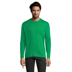 SOL'S SOL&- 039;S MONARCH férfi hosszú ujjú pamut póló SO11420, Kelly Green-2XL