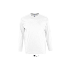 SOL'S SOL&- 039;S MONARCH férfi hosszú ujjú pamut póló SO11420, White-S