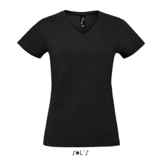 SOL'S SOL&- 039;S MPERIAL Női V-nyakú rövid ujjú póló SO02941, Deep Black-XL