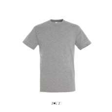 SOL'S SOL&- 039;S REGENT unisex kereknyakú rövid ujjú pamut póló SO11380, Grey Melange-S