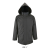 SOL'S SOL&- 039;S ROBYN steppelt bélésű unisex kabát, gallérba rejthető kapucnival SO02109, Charcoal Grey-M