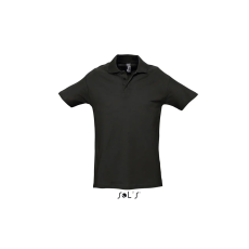 SOL'S Spring II - férfi piké póló (black, 4XL)